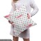 Ambesonne Retro Fabric by The Yard, Flamingo Birds on Minimalist Polka Dots Background Illustration, Decorative Fabric for Upholstery and Home Accents, 2 Yards, Pink White